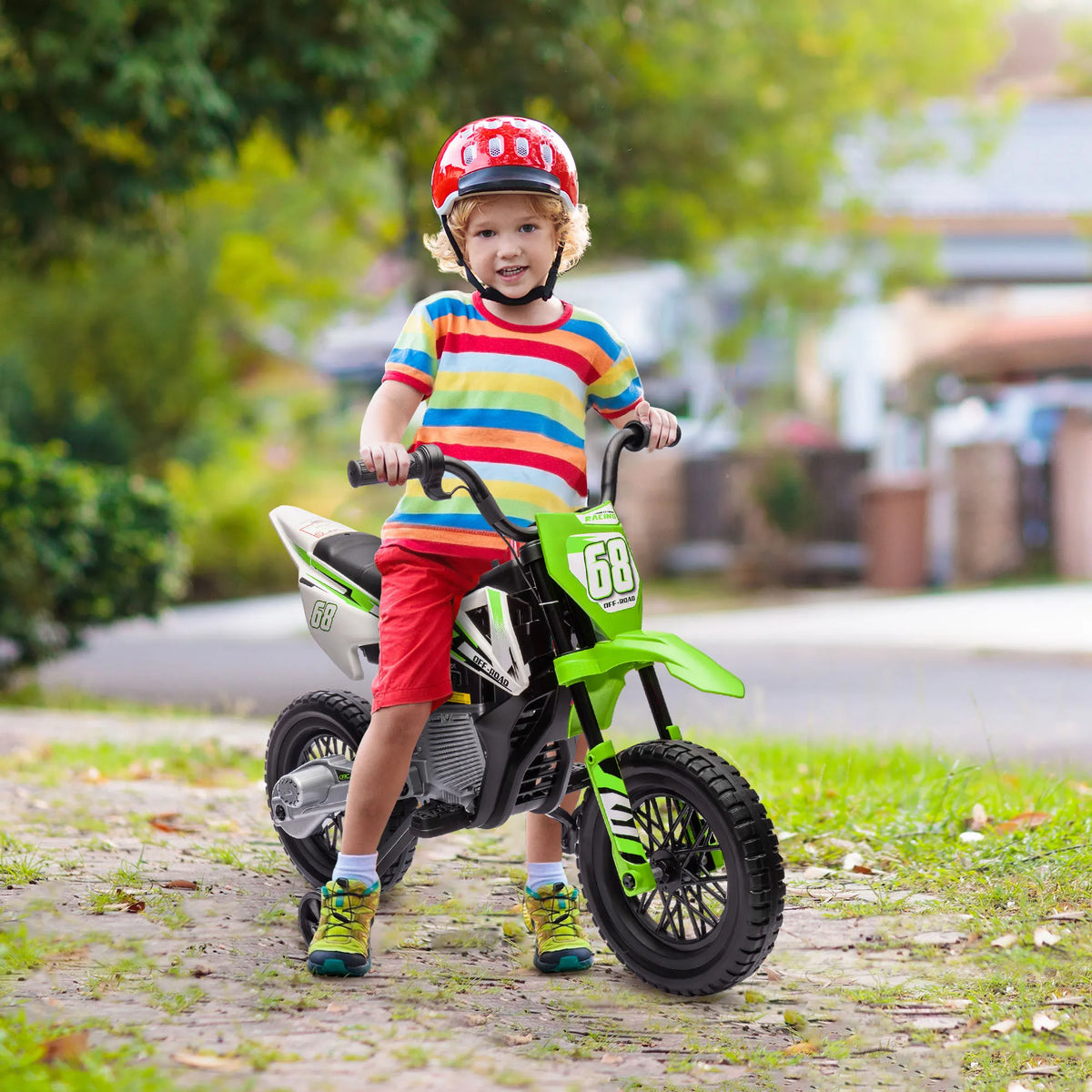 Moto Électrique Enfant Roues d'Apprentissage Musique