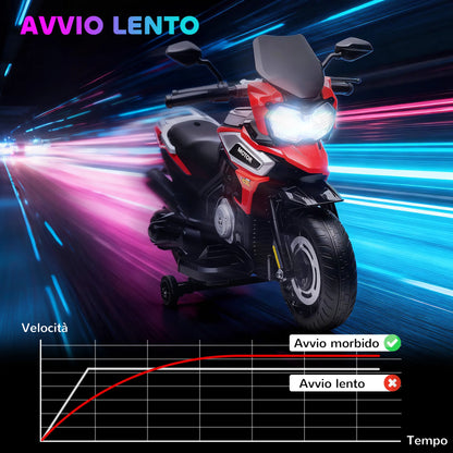 Moto Électrique Enfant Rétroviseur et Pédales
