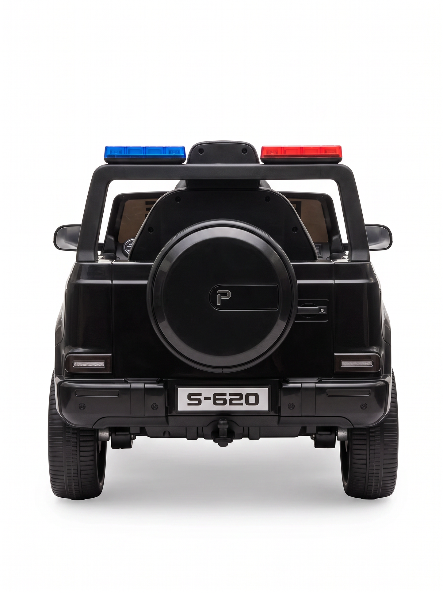 Voiture électrique enfant Police Sirène Suspension - vue arrière
